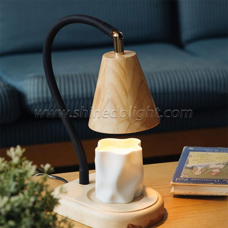 Minimalist Simple Indoor Warming Night Light Table Lamp Meltal Wax Burner Aroma Lamp Melting Electric Candle Warmer Lamp SD-SL1747