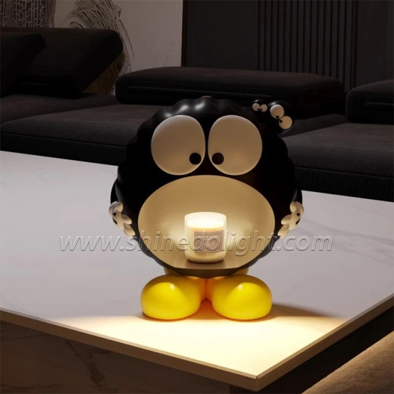 Cartoon Coal Ball Night Light Electric Wax Warmer Lamp Table Bedroom Desktop Warm Bedside Candle Warmer Lamp SD-SL1752