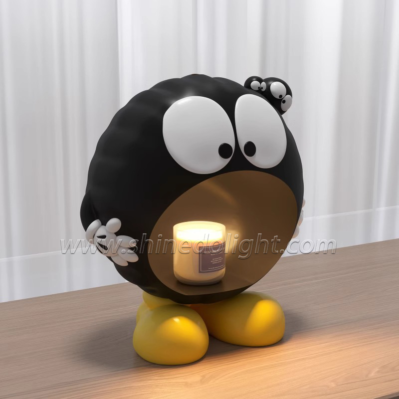 Cartoon Coal Ball Night Light Electric Wax Warmer Lamp Table Bedroom Desktop Warm Bedside Candle Warmer Lamp SD-SL1752