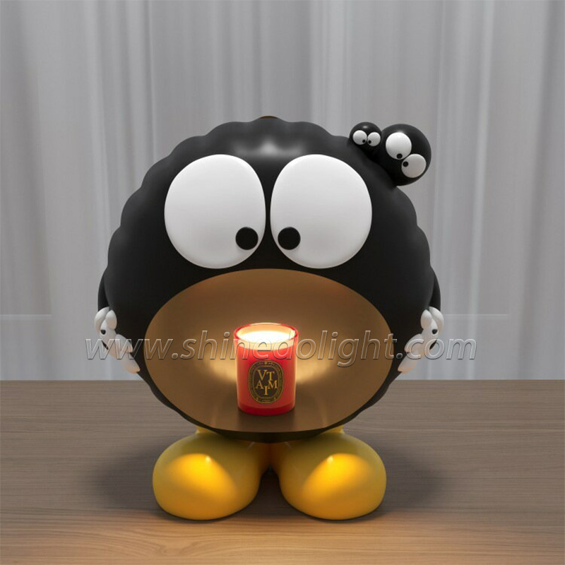 Cartoon Coal Ball Night Light Electric Wax Warmer Lamp Table Bedroom Desktop Warm Bedside Candle Warmer Lamp SD-SL1752