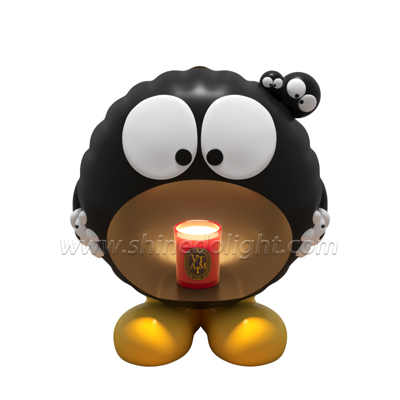 Cartoon Coal Ball Night Light Electric Wax Warmer Lamp Table Bedroom Desktop Warm Bedside Candle Warmer Lamp SD-SL1752