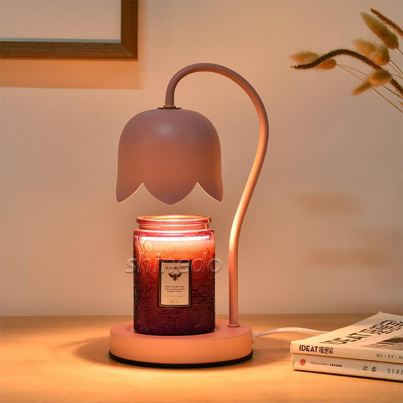 Romantic Table Lamp Decoration Atmosphere Candle Lamp Dimmable Led Night Light Melting Metal Custom Wax Warmer Candle Lamp SD-SL1754