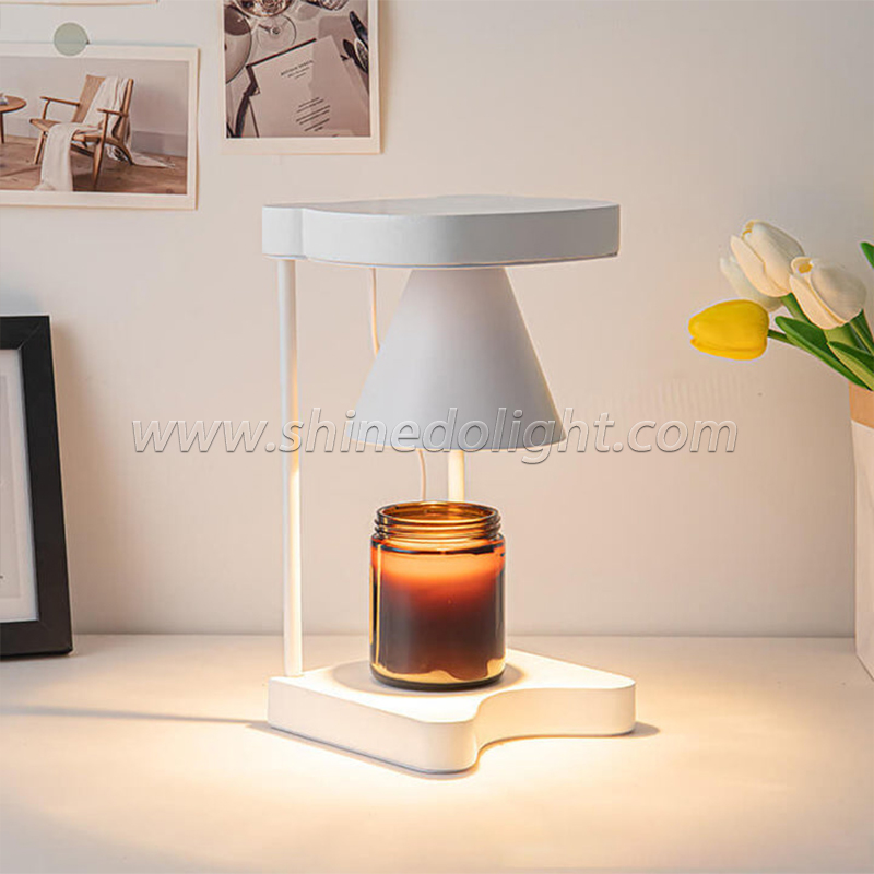 Aromatherapy Wax Melt Warmer Table Lamp Candle Light Bedroom Electric Wooden Candle Warmer Lamp SD-SL1756